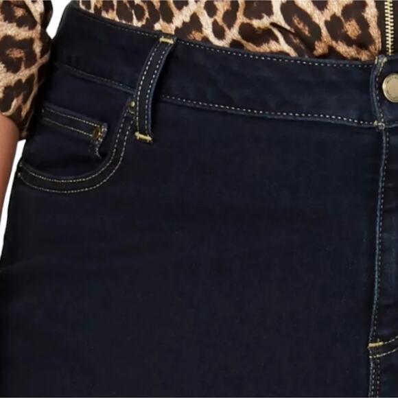 MICHAEL KORS Plus Size Selma High-Rise Stretch Skinny Jeans Dark Wash Blue Sz 18 - Picture 10 of 12